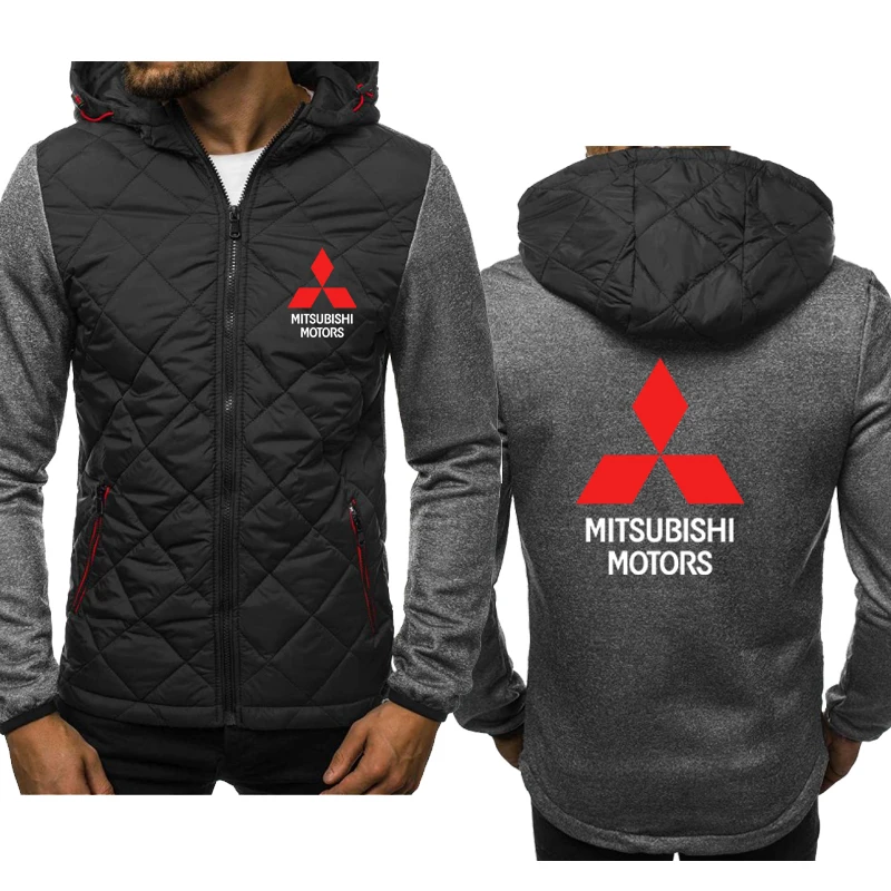 

Fashion Casual Men's Jackets Mitsubishi Car Logo Printing Spring Autumn Cotton Men's Zip Jacket High Quality Cotton Sport Jacket