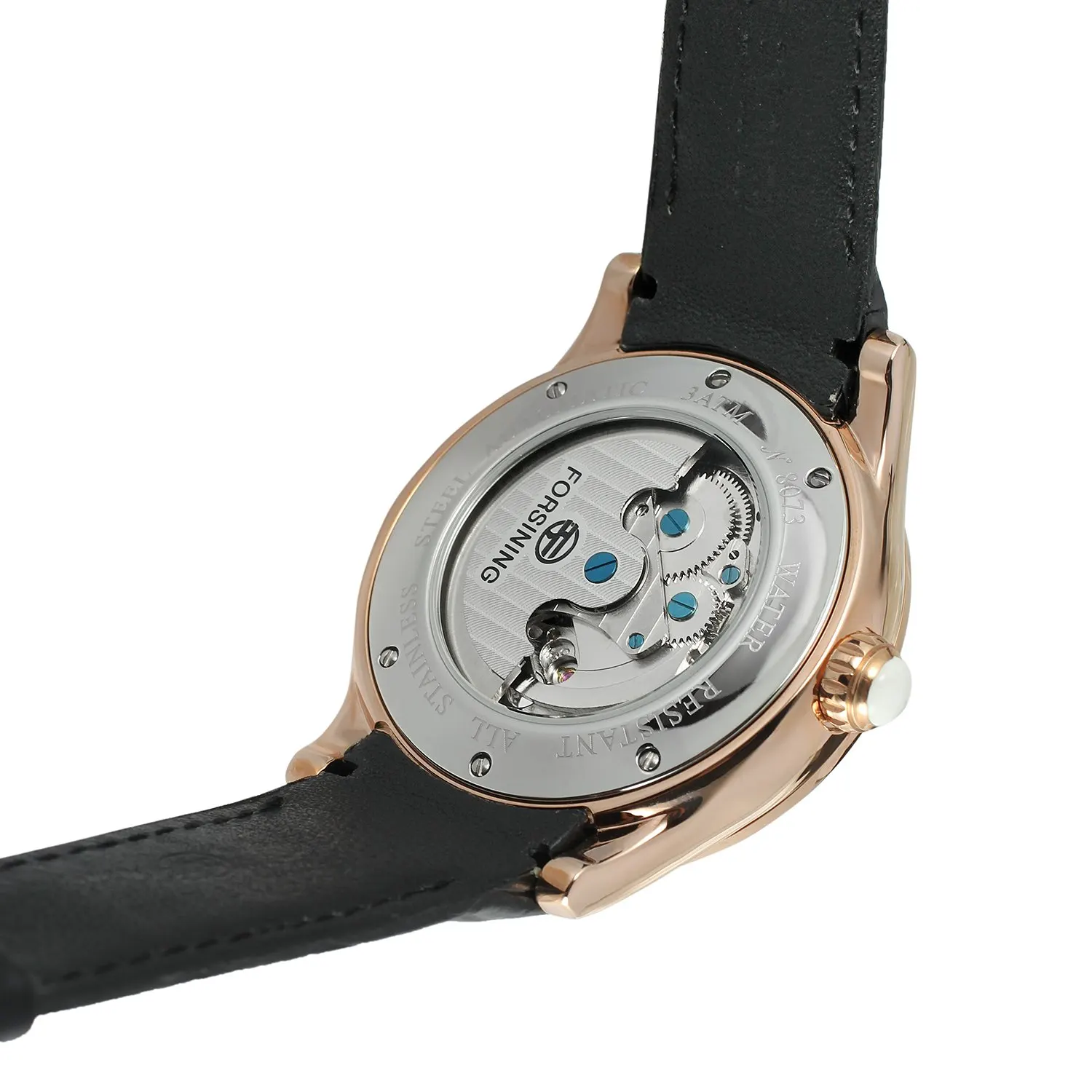 Для мужчин s часы люксовый бренд Топ FORSINING Tourbillon автоматические механические наручные часы Уникальный дизайн теллурион узор кожа