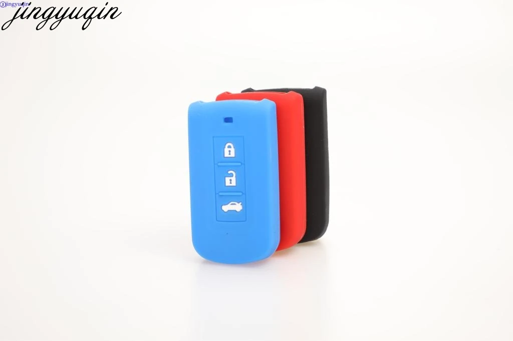 Силиконовый защитный ключ чехол крышка 3 кнопки держатель для Mitsubishi авто