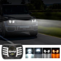 1pair 7 7x6 5x7 240w led headlamp high low beam drl turn ford lamp flood light for vehicles cars lighting offroad work lights