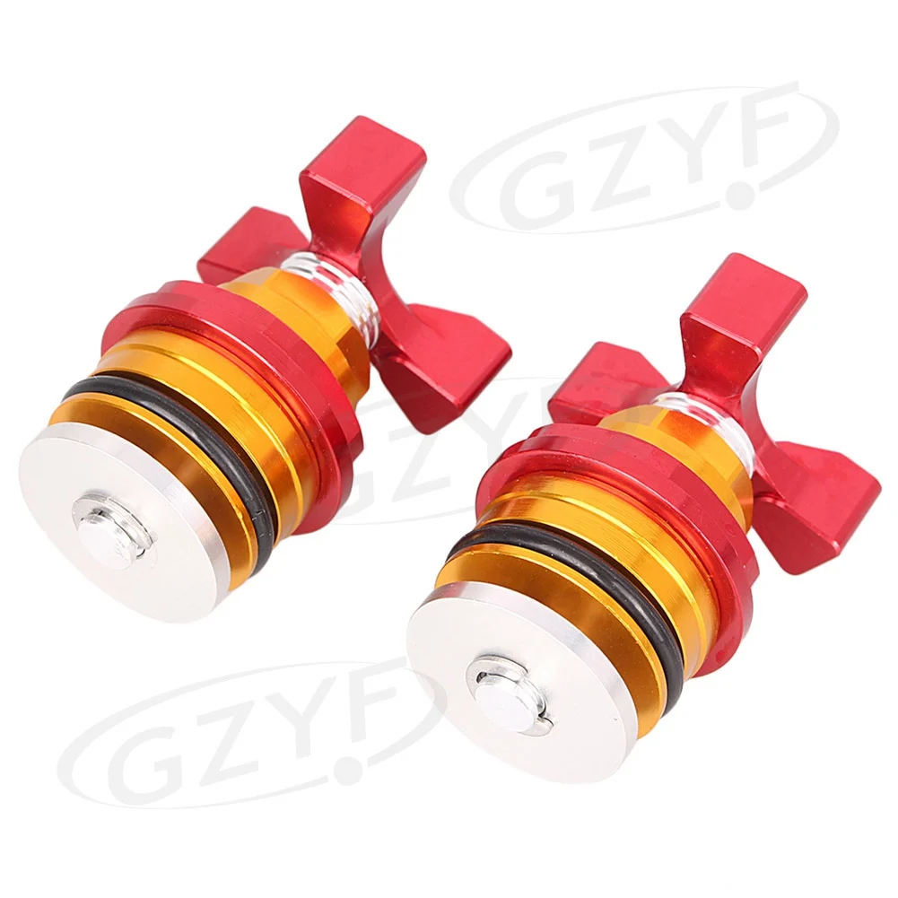 

1 Pair Motorcycle 37mm CNC Front Fork Cap Bolts For Yamaha YZF R25 R3 All Years Aluminum Alloy Red & Gold
