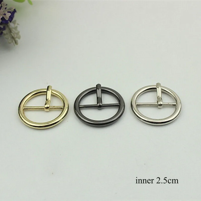 30pcs 15-38mm Round Metal Belt Buckle Adjust Pin Buckles DIY Women Coat Sewing Buttons for Bags Clothing Decorate Accessories