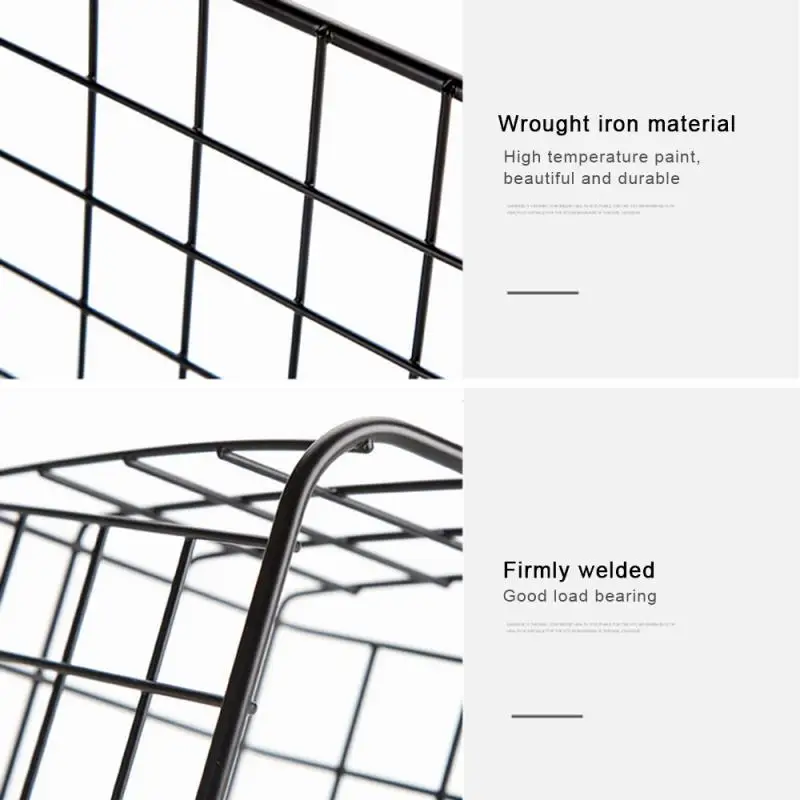 

Bathroom Kitchen Accessories Storage Punch-free Rectangular Wall Hanging Rack Organization Storage Basket For Household Storage