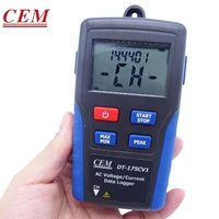 cem dt 175cv1 dt 176cv2 ac voltage and current recorder usb interface of power data recorder dual display recording card