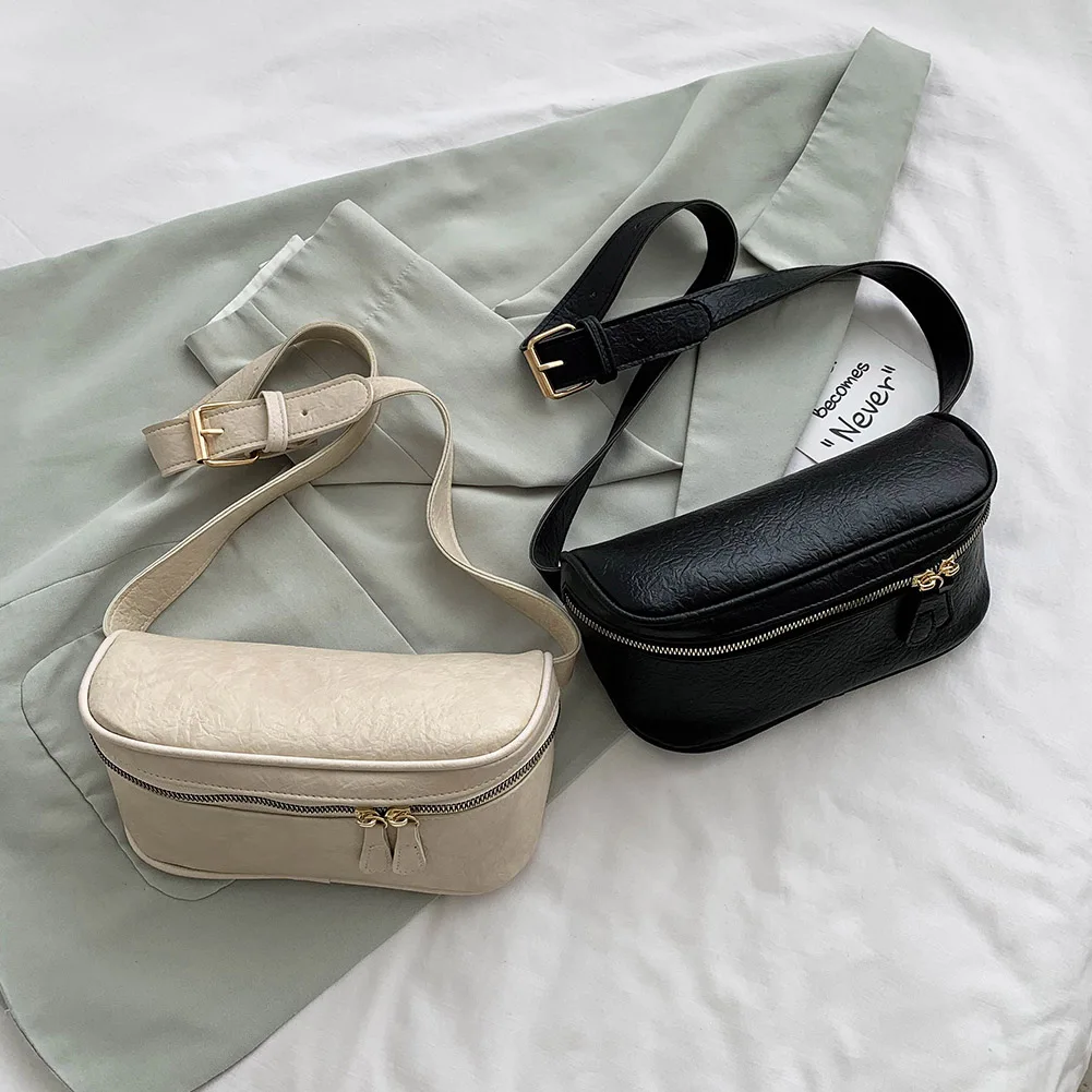 Модная однотонная нагрудная сумка женские Поясные Сумки из искусственной кожи