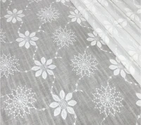 latest design flower cotton fabric in off white for evening dresses cocktail dresses curtains or costume supplies price
