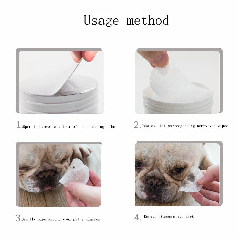 Товары для домашних животных Одноразовые Салфетки Для Чистки глаз и ушей