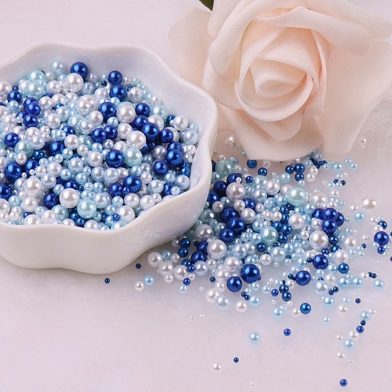 Бусины из акрила с имитацией под жемчуг круглые бусины без отверстий 1 5 мм для