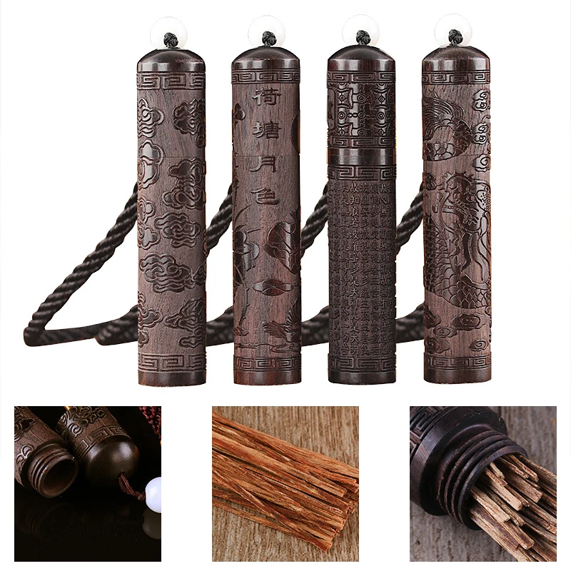 Портативный ароматизатор Эбеновое дерево пустой зубочистка держатель Чехол