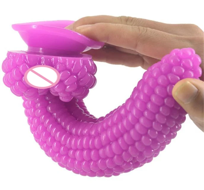 Большой фаллоимитатор для овощей в форме кукурузы с присоской интимные игрушки