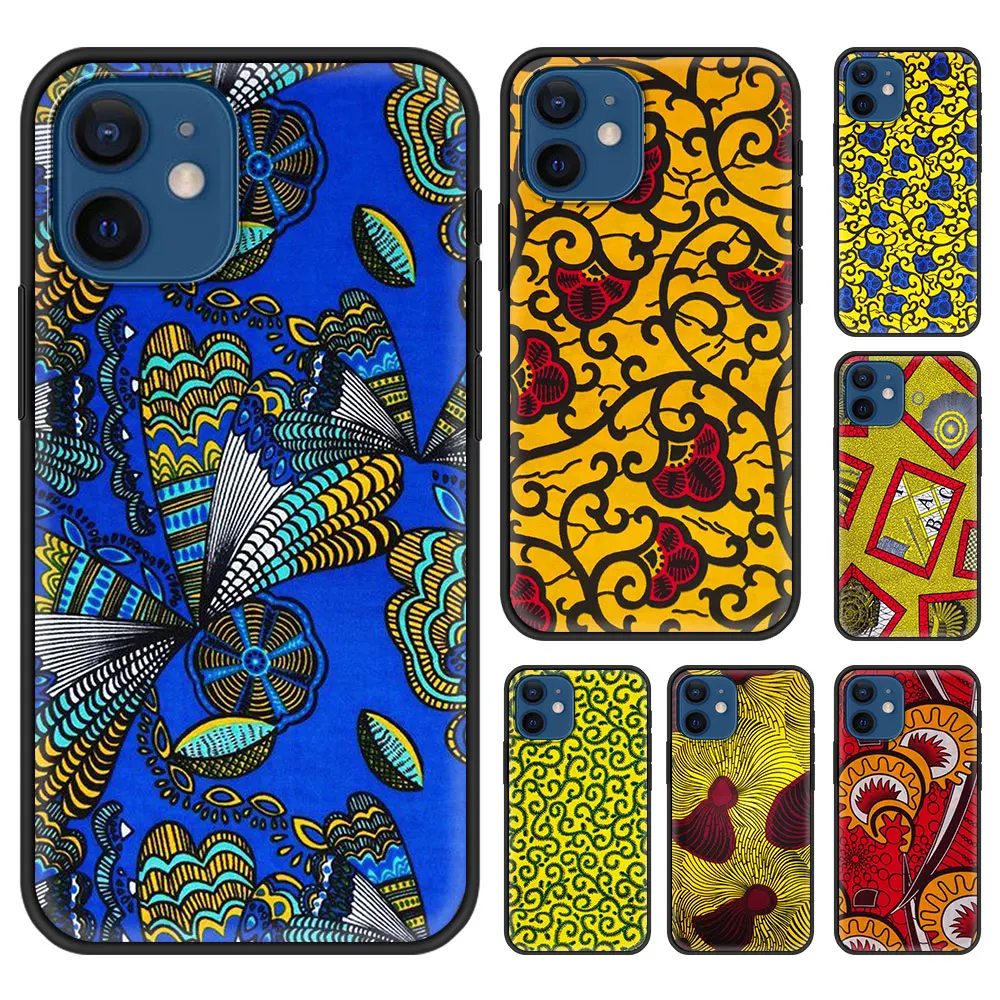 

Softshell for iPhone 12 Mini 11 Pro Max XR XS MAX Afircan Art TPU Cover For IPHONE 7 8 Plus Black Bumper Matte Guscio