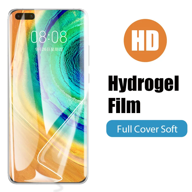 

Soft Glass Film On Huawei P40 P30 Mate 40 30 20 Nova 8 7 Pro Plus Curved Hydrogel Film Screen Protector On Honor 30 View 40 Pro