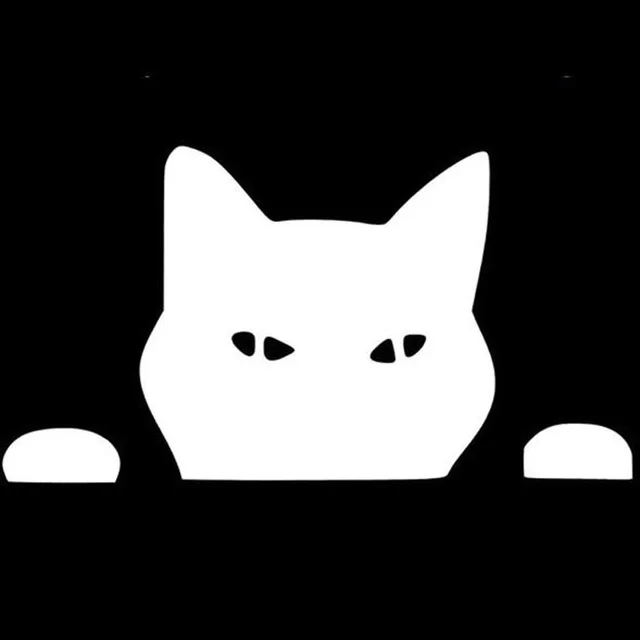 

14*7.5CM Pet CAT PEEPING Cat Fun Car Stickers And Decals Motorcycle Car Styling