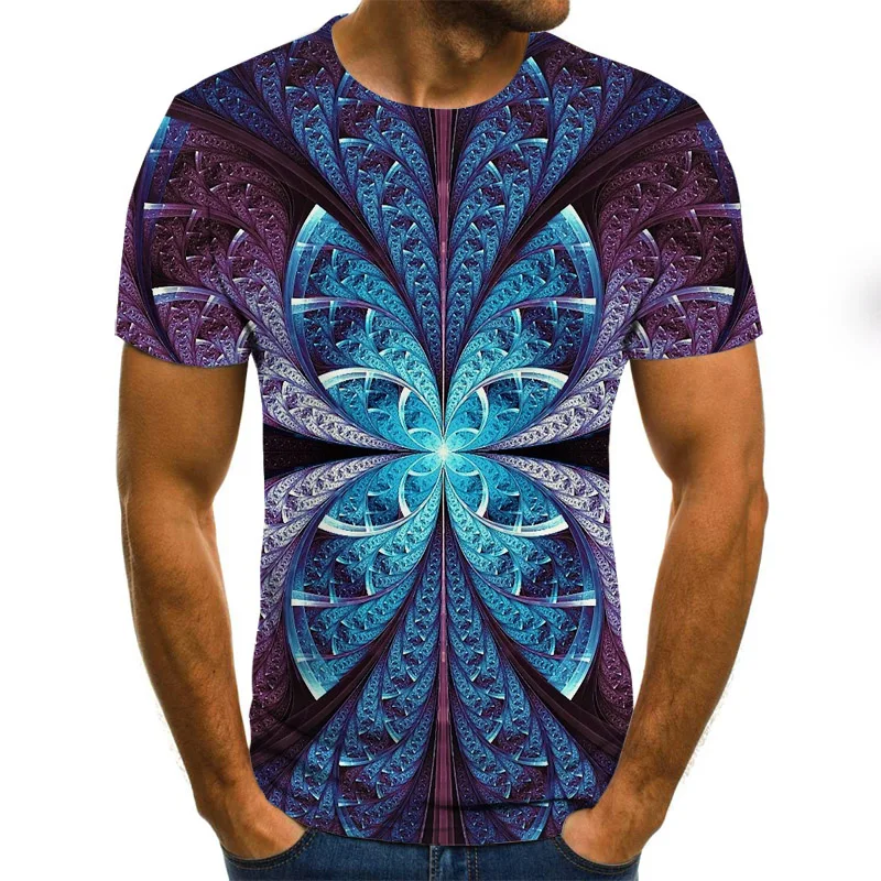 

2021 New Summer 3D printed men's T-shirt casual short-sleeved men's T-shirt fashion hip-hop top