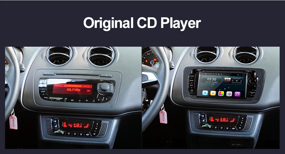 Infispruce 7 inch Android 9.0 car dvd for Seat Ibiza 2009 2010 2011 2012 2013 car radio navigation