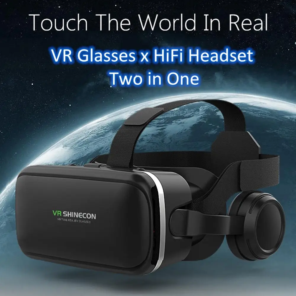 Shinecon 6 VR Headset Professional Virtual Reality Phone Gaming Glasses Smart For Android Smartphone | Электроника