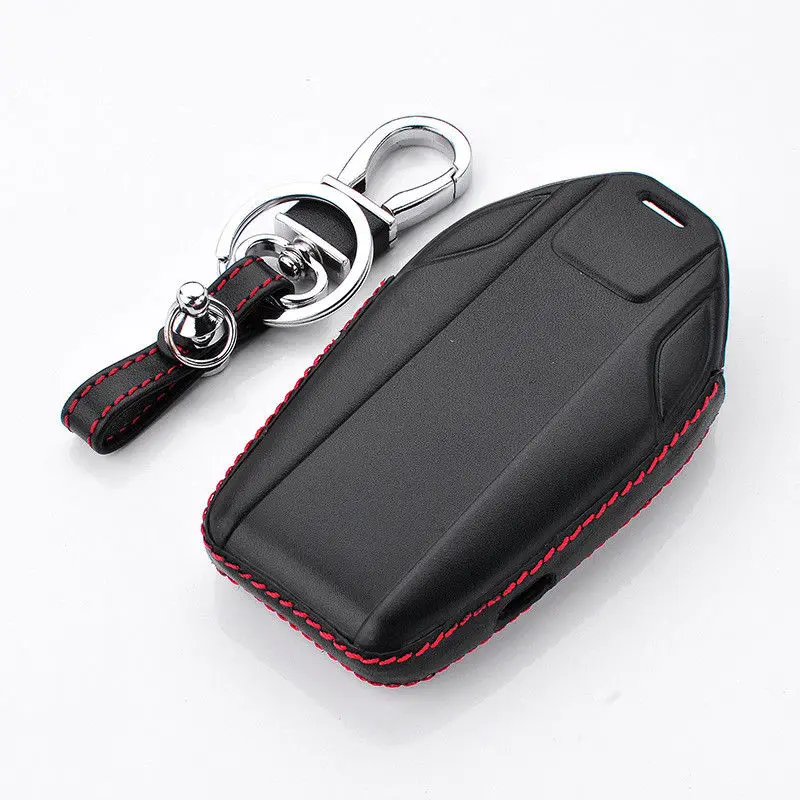 Кожаный чехол для автомобильного ключа с ЖК дисплеем BMW 7 серии G30 GT X3 X5 740|Футляр