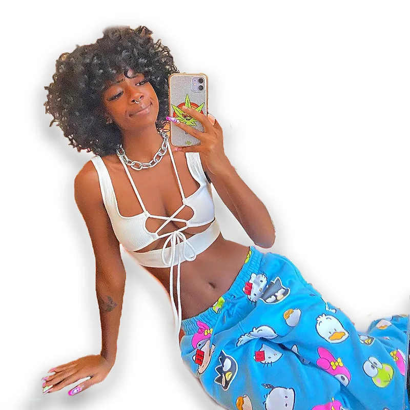 

Sexy Hollow Out Camisole Bandage Tube Top Womens Vest Sexy Beach Vacation Club Party Wear Top Female Street Wear Casual