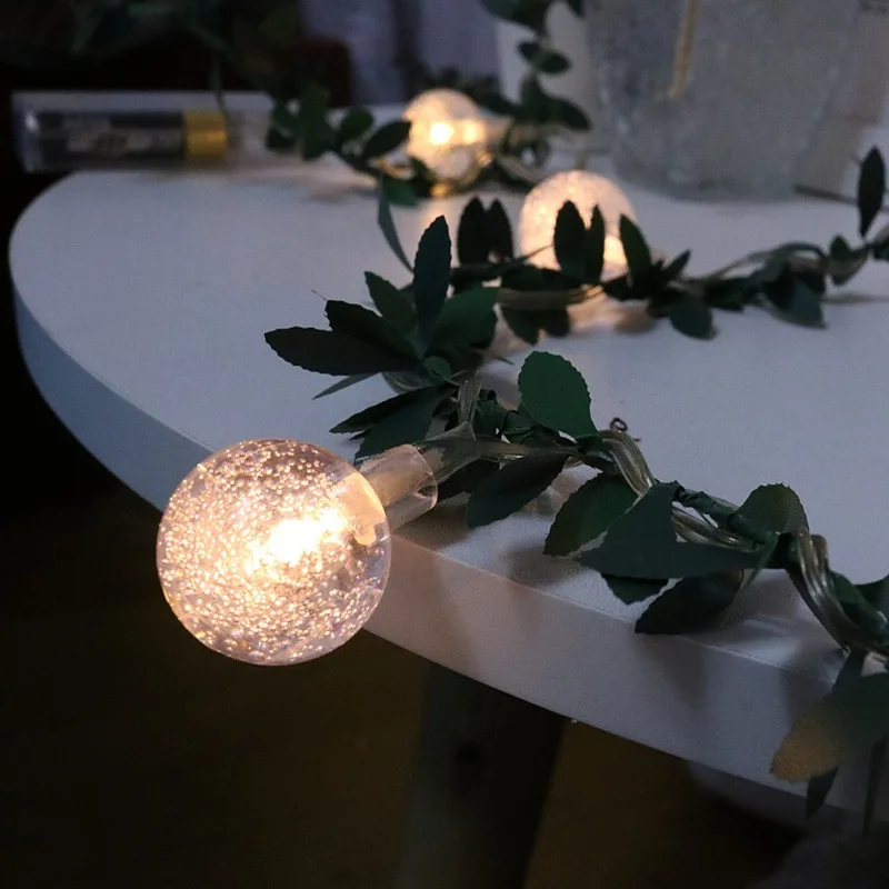 

Tiny Leaf Garland Fairy Lights Decor LED Copper Wire String Lights for Wedding Christmas Home Party Decoration New Year 2022