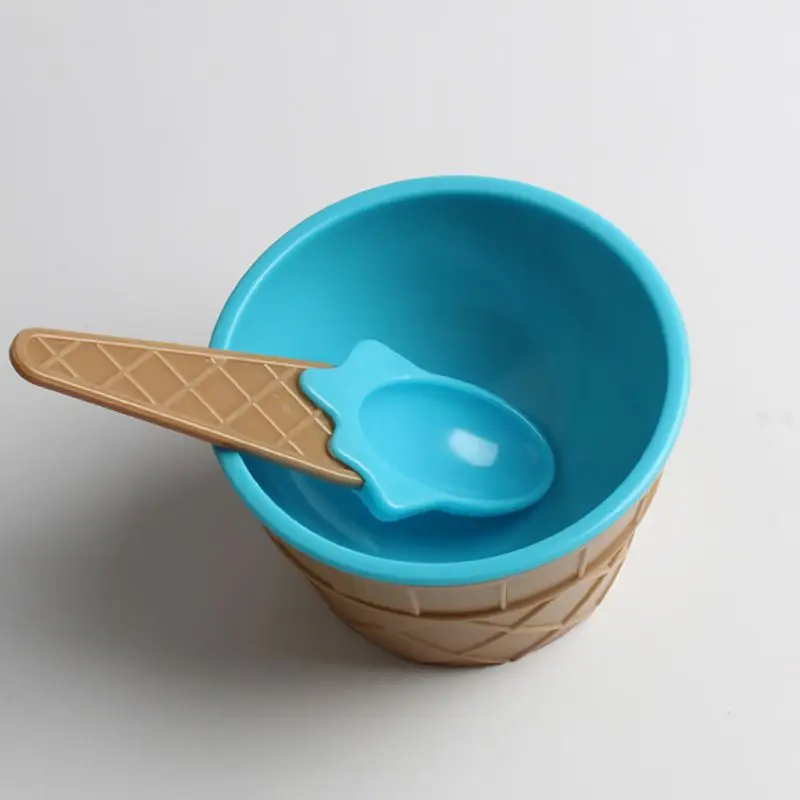 Шесть цветов/набор мисок для мороженого и ложек прекрасный подарок детей которые