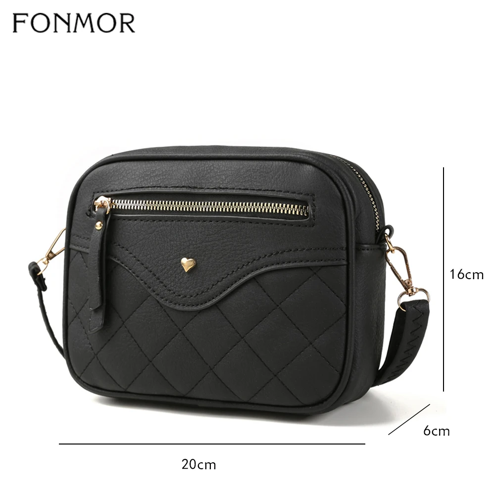 Fonmor/Женская клетчатая сумка-мессенджер из мягкой искусственной кожи женская