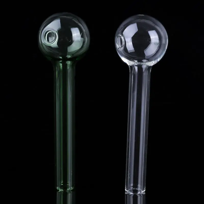 

(2 pcs) Portable colorful Round head Borosilicate Glass Tube Pipe straw Pipes Gift for Juice milk beverage drink