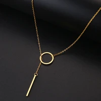 gold silver round circle geometric pendant necklaces for women creative silver jewelry gift classic boho necklace female choker