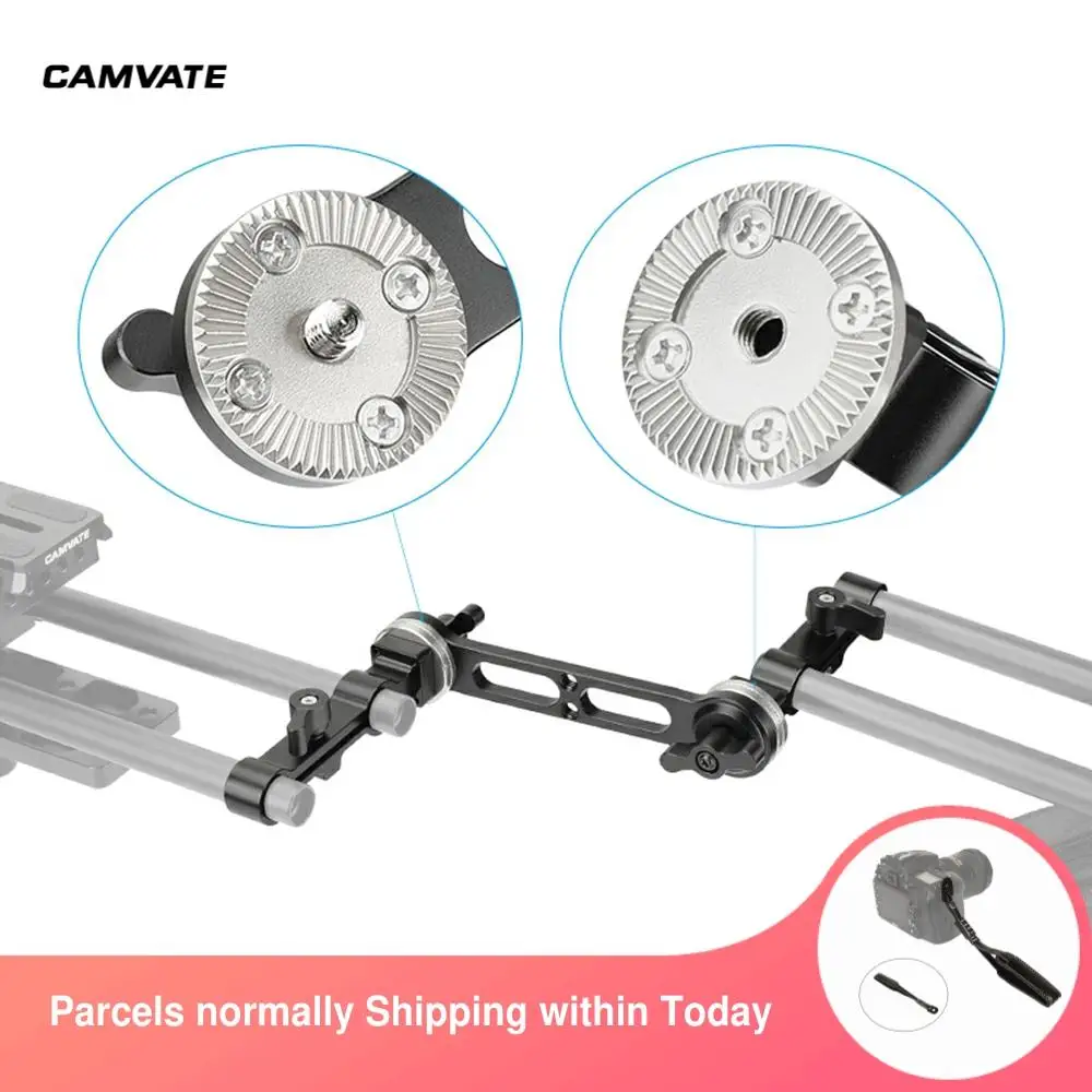 

CAMVATE ARRI Rosette Z-Shape Extension Arm With Dual 15mm Rod Clamp Railblock For DSLR Camera Shoulder Mount Rig Support System