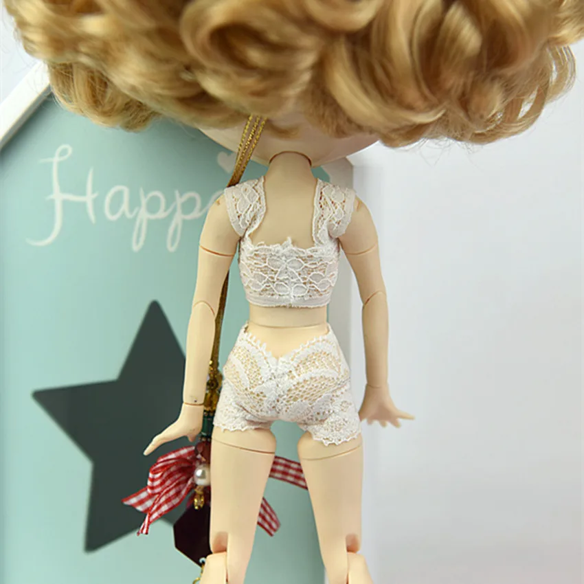 Одежда Blyth Dolls, нижнее белье, костюм, кружевной бюстгальтер и трусики, подходит для Blyth кукла 1/6, обычный, суставный, Azone, Licca Body, ледяная кукла