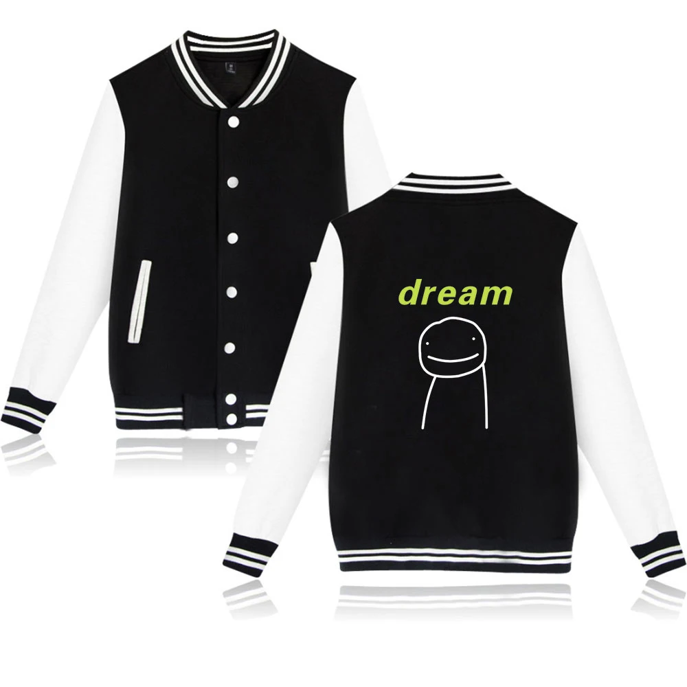 

DreamWasTaken Baseball Jackets Men Women Streetwear Dream Fashion Hip Hop Winter Print Long Sleeves Regular Sweatshirts Clothes
