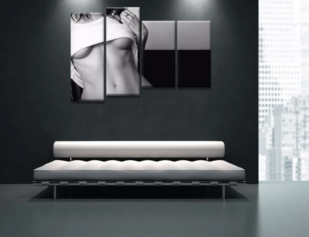 Постер для привлекательной молодой девушки настенное искусство печать на холсте