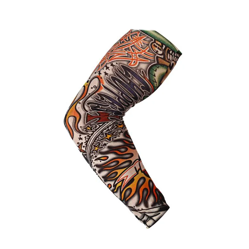 1 шт. татуировки рукава УФ крутые Велоспорт Бег руки теплые спортивные эластичные