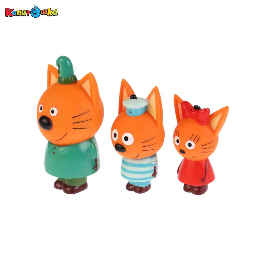 Набор из 3 х игрушек для ванной Капитошка герои мультфильма Три кота Компот