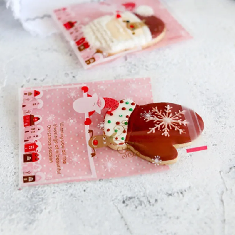 100 шт. самоклеящиеся пакеты для печенья|Подарочные сумки и упаковка| |