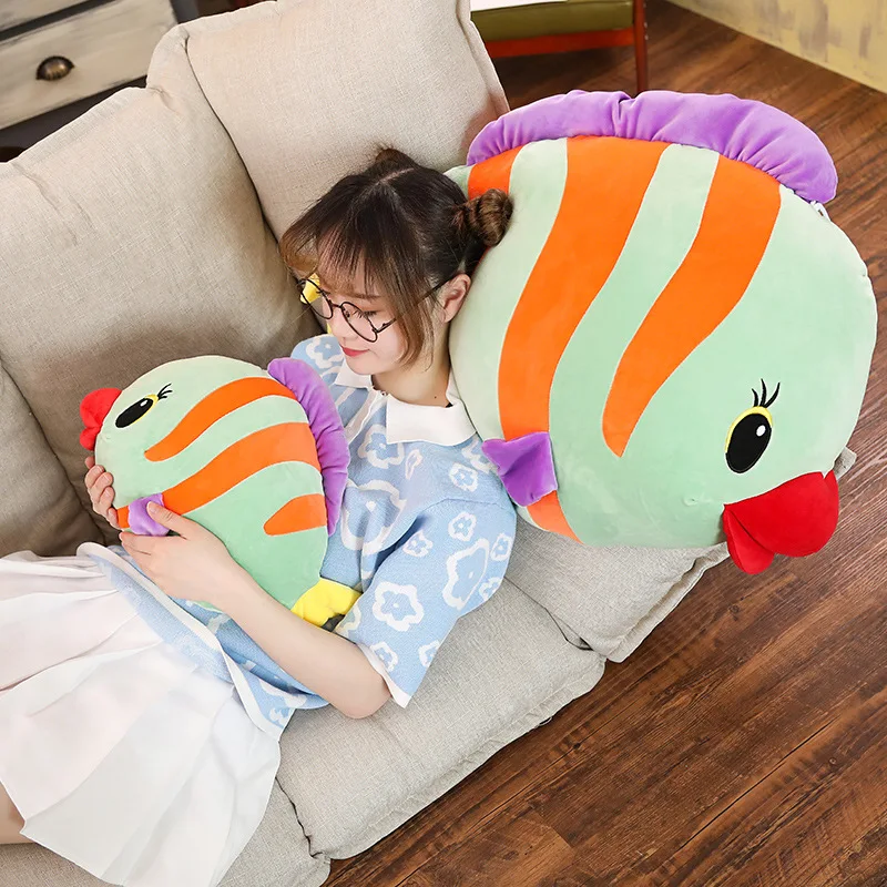 Милый СОФТ цветные Тропические рыбы peluche мягкие игрушки животные Подушка-холдинг