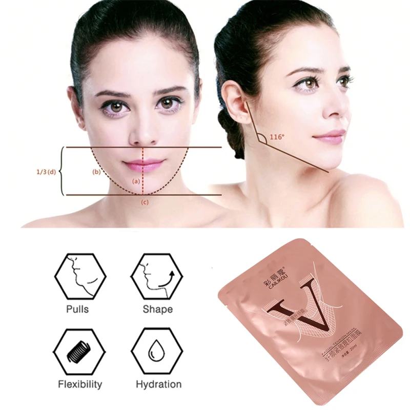 Профессиональная v образная лифтинговая маска для лица против морщин тонкая