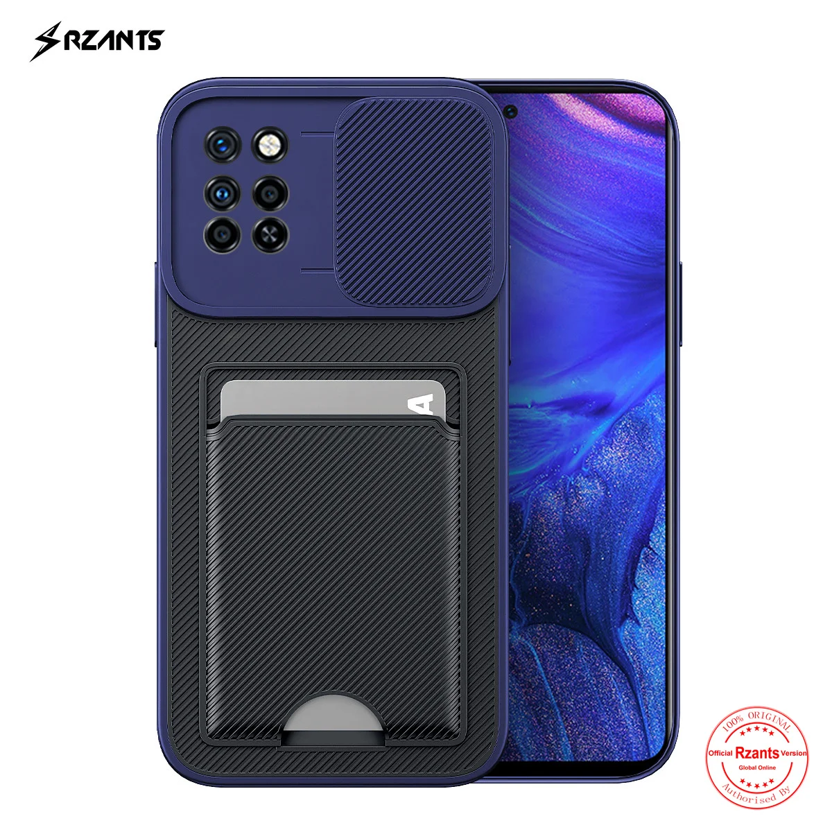 rzants for infinix note 10 pro case slide camera protector stripe shockproof card slot holder wallet anti drop phone cover free global shipping