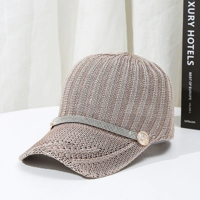 Outdoor Rhinestone Belt Sun Hat Peaked Cap Baseball Men Women Curved Visor Caps Fitted Fashion Casual Hip Hop Hats | Спорт и