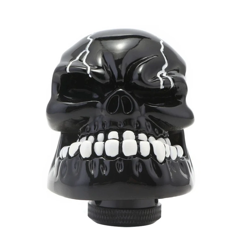 Универсальная ручка переключения передач с черепом синяя резиновая рукоятка |