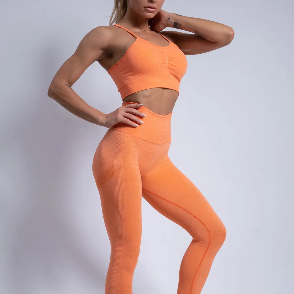 ATHVOTAR Women Fitness Yoga Sets Newest Seamless Sports Suits High Waist GYM Pants Sportswear Workout Bra+Leggings |