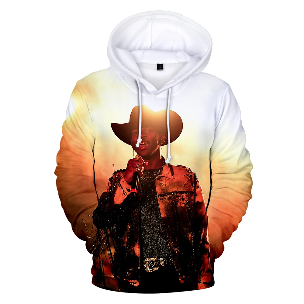 

Толстовка с капюшоном Lil Nas X для мужчин и женщин, Стильный пуловер в стиле Харадзюку, свитшот с 3D-принтом Lil Nas X, 3D худи, кофты
