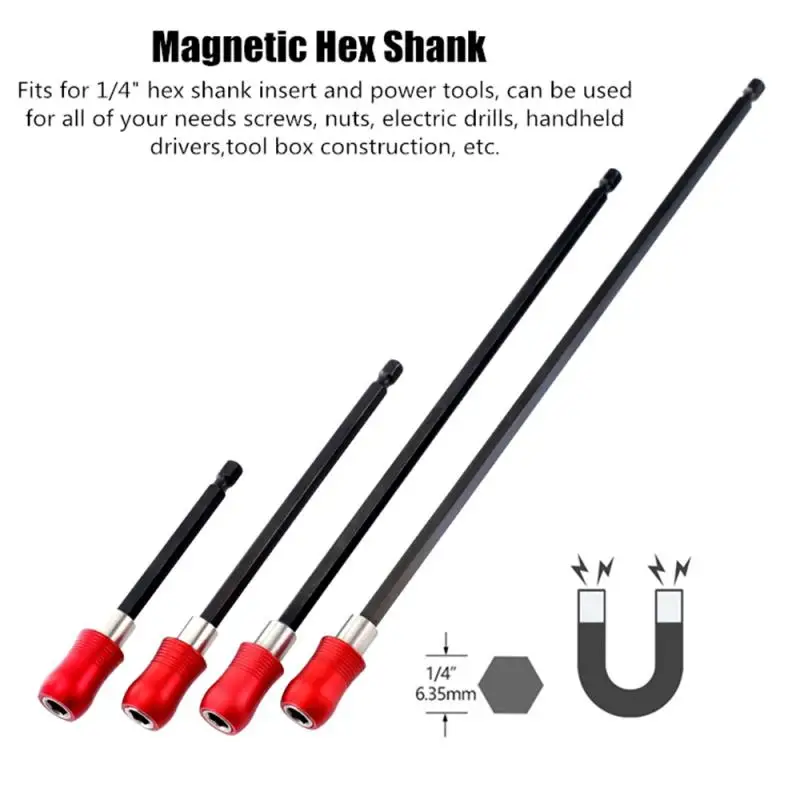 

Hex Shank 6.35mm Magnetic Connecting Rod Self-locking Extension Rod Electric Drill Driver Adapter Rod Batch Sleeve Extension Rod