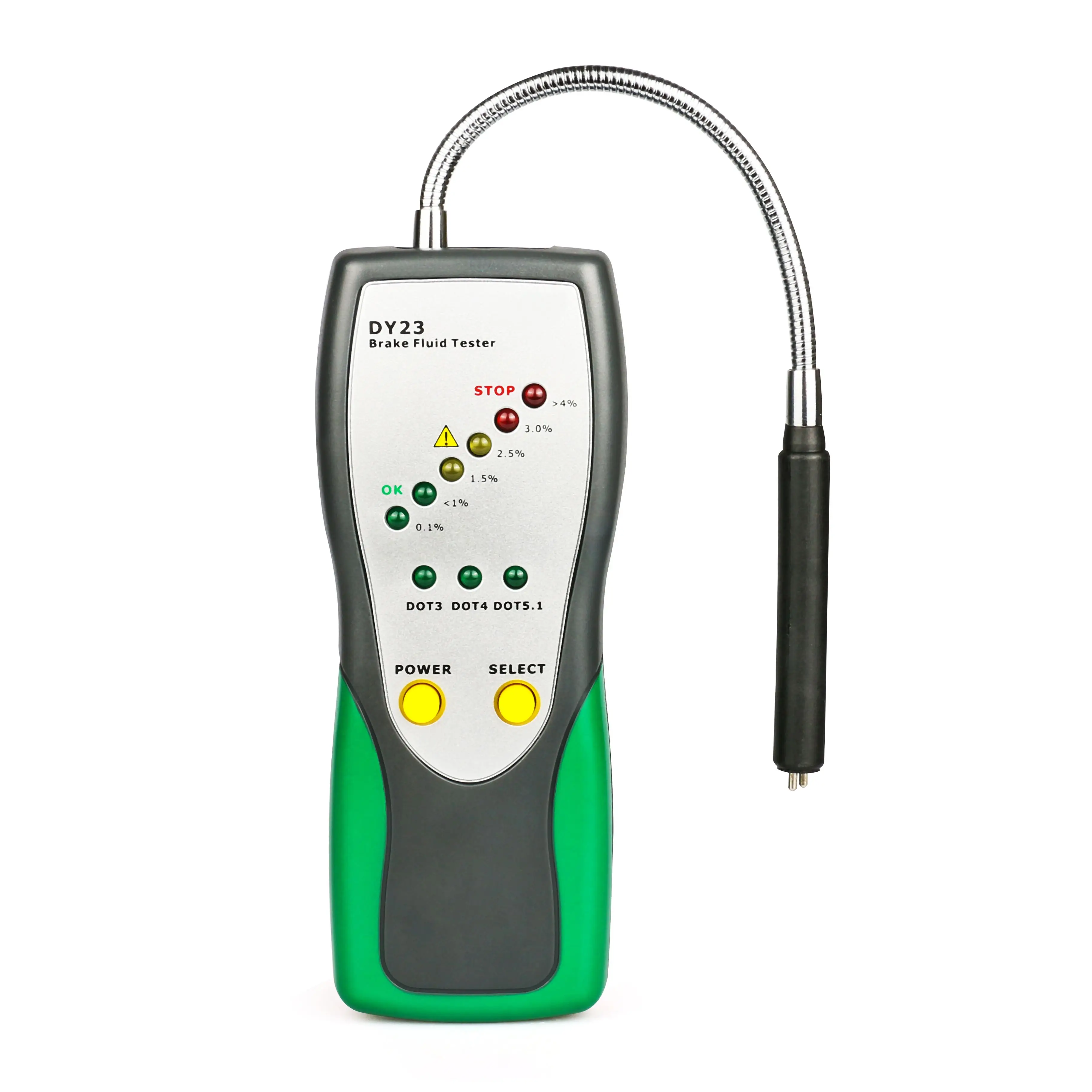 duoyi dy23b dy23 car brake fluid tester oil inspection goose neck detector sound and light double alarm for dot3 dot4 dot5 free global shipping