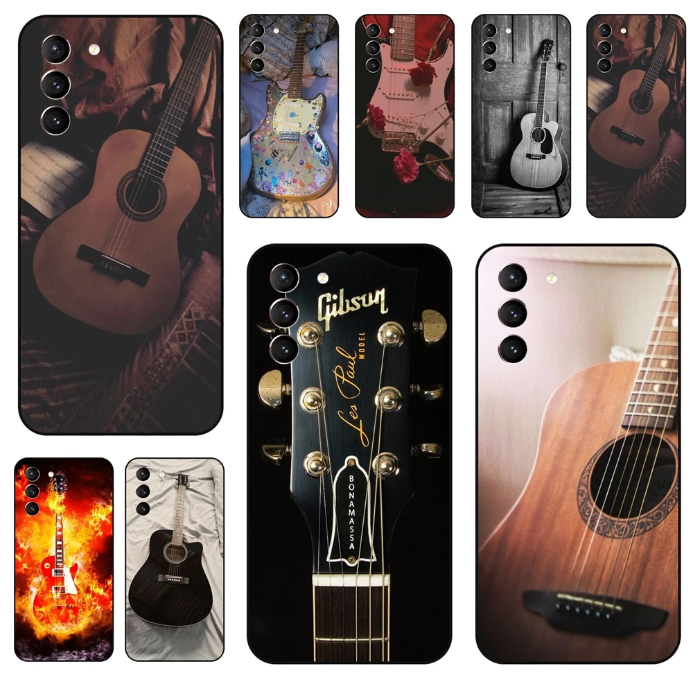 Коллекционные аксессуары, чехлы, сумки, чехол с гитарой Les Paul Gibson для Samsung Galaxy S21, чехол для сотового телефона, чехол для Samsung S21