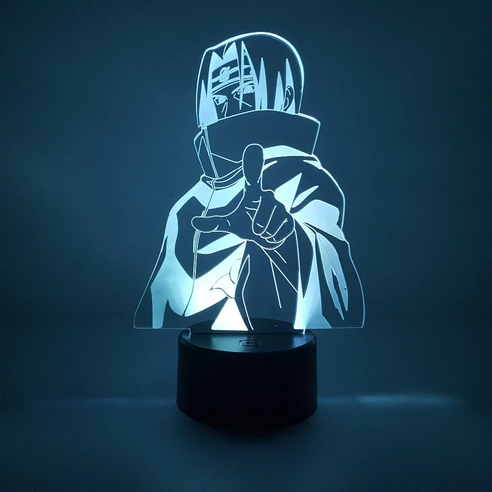 

Naruto Itachi 3D Visual Illusion LED Changing Night Lights Remote Control Desk Lamp Bedroom Nightlight Home Decoration Lampara