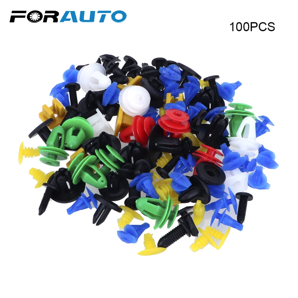 FORAUTO 100 шт./50 шт. смешанные автомобильные крепежные зажимы для бампера автомобиля
