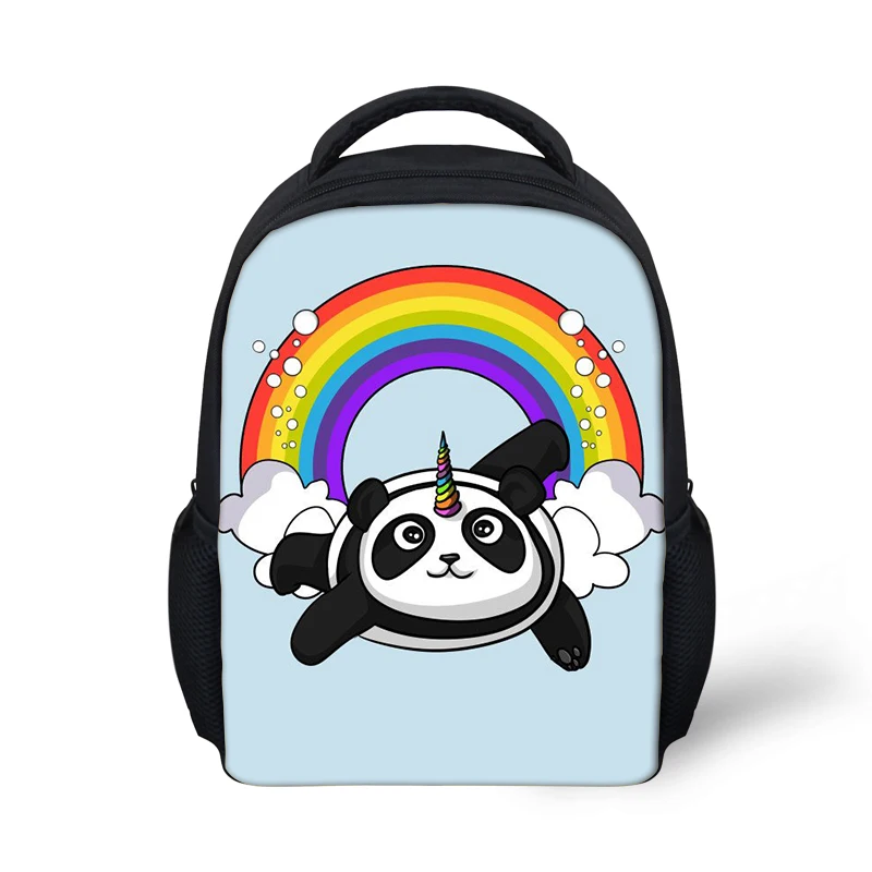 HaoYun Kindergarten Kids Backpack Panda Unicorn Pattern Babies School Book Bags Cartoon Anime Designer Boys Girls Small Bags