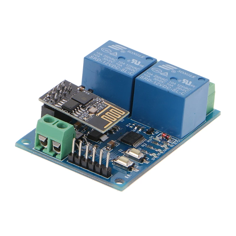 WIFI релейный модуль ESP8266 IOT APP контроллер 2-канальный для умного дома 12В 4XFD |