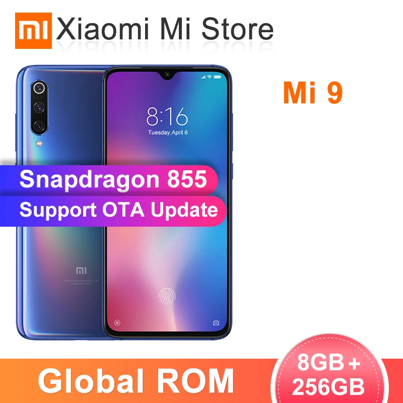 New Global ROM Xiaomi Mi 9 8GB 256GB Mi9 Mobile Phone Snapdragon 855 Octa Core 6.39" Full Screen 48MP AI Triple Cameras OTA | Мобильные