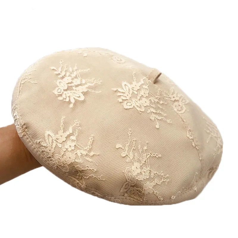 Женский берет из искусственной кожи fibonaki осенне зимний кружевной брендовая
